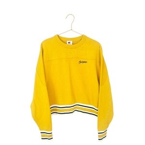 Champion Cropped Crew Top Lemon Curry Medium NWT